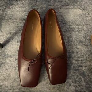 Elegant Maroon Bitter-Soft Leather Flats